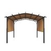 10x10 ft Outdoor Retractable Pergola with Canopy Arched Top