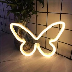Neon Butterfly Warm White