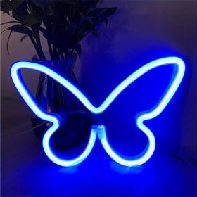 Neon Butterfly Blue