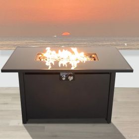 Steel Outdoor Fire Pit Table with Lid