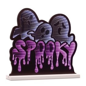 Triple Ghost/Spooky Ekkolight 15.5"L x 15"H Acrylic UL Plug
