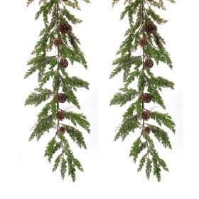 Pine and Cone Garland (Set of 2) 6'L