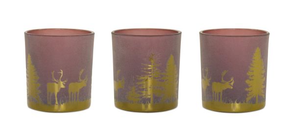 Votive Holder (Set of 3) PVC Box 3"H Glass