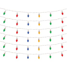 LED Light String 8'L (Set of 6) Plastic/Copper 6 Hr Timer 3 AA Batteries, Not Included