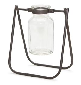 Jar with Stand (Set of 2) 6"L x 6.75"H