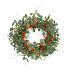 Foliage and Berry Wreath 21"D
