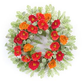 Poppy Wreath 18.5"D