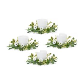 Mixed Floral Wreath (Set of 4) 17"D