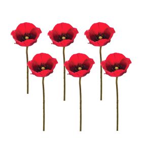 Poppy Spray (Set of 6) 26.5"H