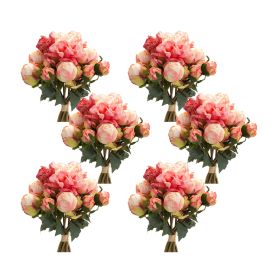 Peony Bouquet (Set of 6) 16"H