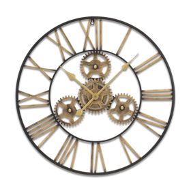 Wall Clock 23.75"D Iron