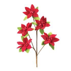 Poinsettia Spray (Set of 6) 26"H