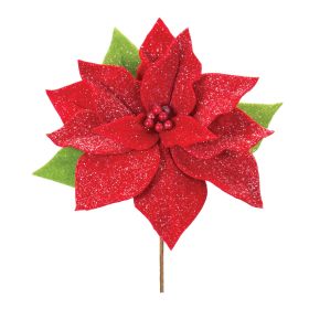 Poinsettia Stem (Set of 2) 19.75"H