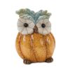 Terra Cotta Pumpkin Owl Figurine (Set of 2)