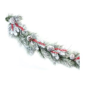 Snowy Pine w/Berry Garland 6'L