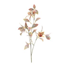 Leaf Spray w/Berry (Set of 6) 25"H