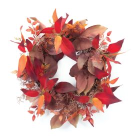 Fall Leaf Wreath 19"D