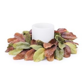 Magnolia Leaf Candle Ring 17"D