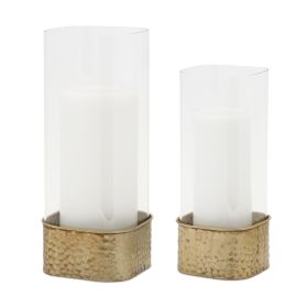 Candle Holder (Set of 2) 4.5"L x 10"H, 5.25"L x 12"H