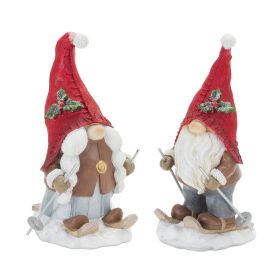 Gnome on Skis (Set of 4) 6.75"H