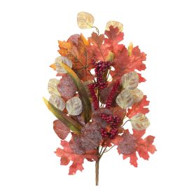 Mixed Fall Leaf Stem (Set of 2) 28"H