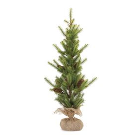 Pine Tree w/Burlap Base 3'H