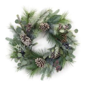 Pine/Berry/Eucalyptus Wreath 24"D
