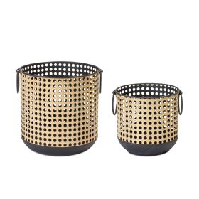 Container (Set of 2) 6.25"D x 6.25"H, 8"D x 8"H