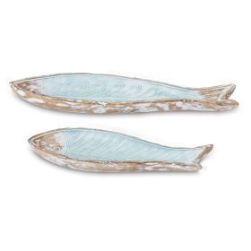 Fish Plate (Set of 2) 11.75"L x 4"W, 14.5"L x 4"W