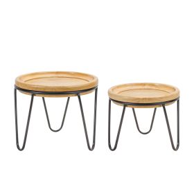 Pedestal (Set of 2) 10.25"D x 8.25"H, 11.75"D x 10"H