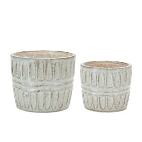 Pot (Set of 2) 5.75"D x 5"H, 7.25"D x 6"H