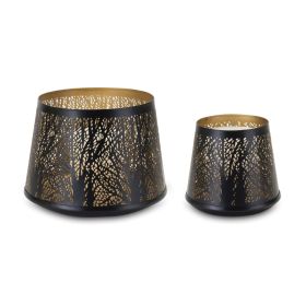 Candle Holder (Set of 4) 5"D x 4.75"H, 7.5"D x 6.25"H