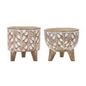 Pot w/Legs (Set of 2) 5.5"D x 5"H