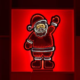 Santa Infinity Light 22.5”H Acrylic UL Plug Included