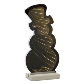 Snowman Infinity Light (Set of 2) 12”H Acrylic 3 AA Batteries Not Included or UL Cord Included