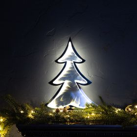 Tree Infinity Light (Set of 2) 12.5”H Acrylic 3 AA Batteries Not Included or UL Cord Included