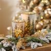 Frosted Pine Mercury Glass Candle Holder (Set of 2)