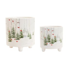 Pot (Set of 2) 4.5"H, 6"H Dolomite
