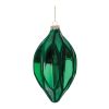 Green Textured Harlequin Glass Ornament (Set of 6)
