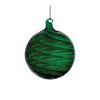 Emerald Green Swirl Glass Ornament (Set of 6)