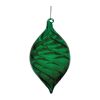 Emerald Green Swirl Glass Ornament (Set of 6)