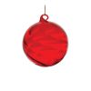 Red Swirl Glass Ornament (Set of 6)