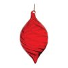 Red Swirl Glass Ornament (Set of 6)