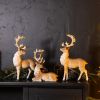 Glittered Holiday Deer Figurine (Set of 3)