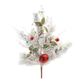 Flocked Pine Spray (Set of 2) 28.5"H PVC