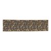 Grey and Gold Leaf Print Wired Ribbon 4" x 5yds