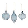 Iridescent Swirl Glass Ornament (Set of 12)