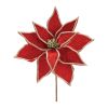 Jeweled Pointsettia Flower Stem (Set of 2)
