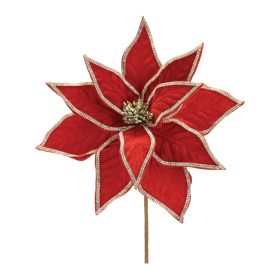 Jeweled Pointsettia Flower Stem (Set of 2)