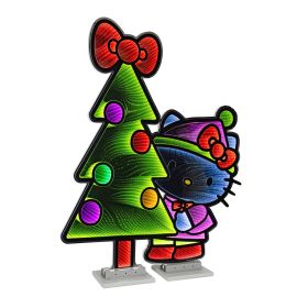Hello Kitty w/Christmas Tree Ekkolight 47"H Acrylic UL Plug
